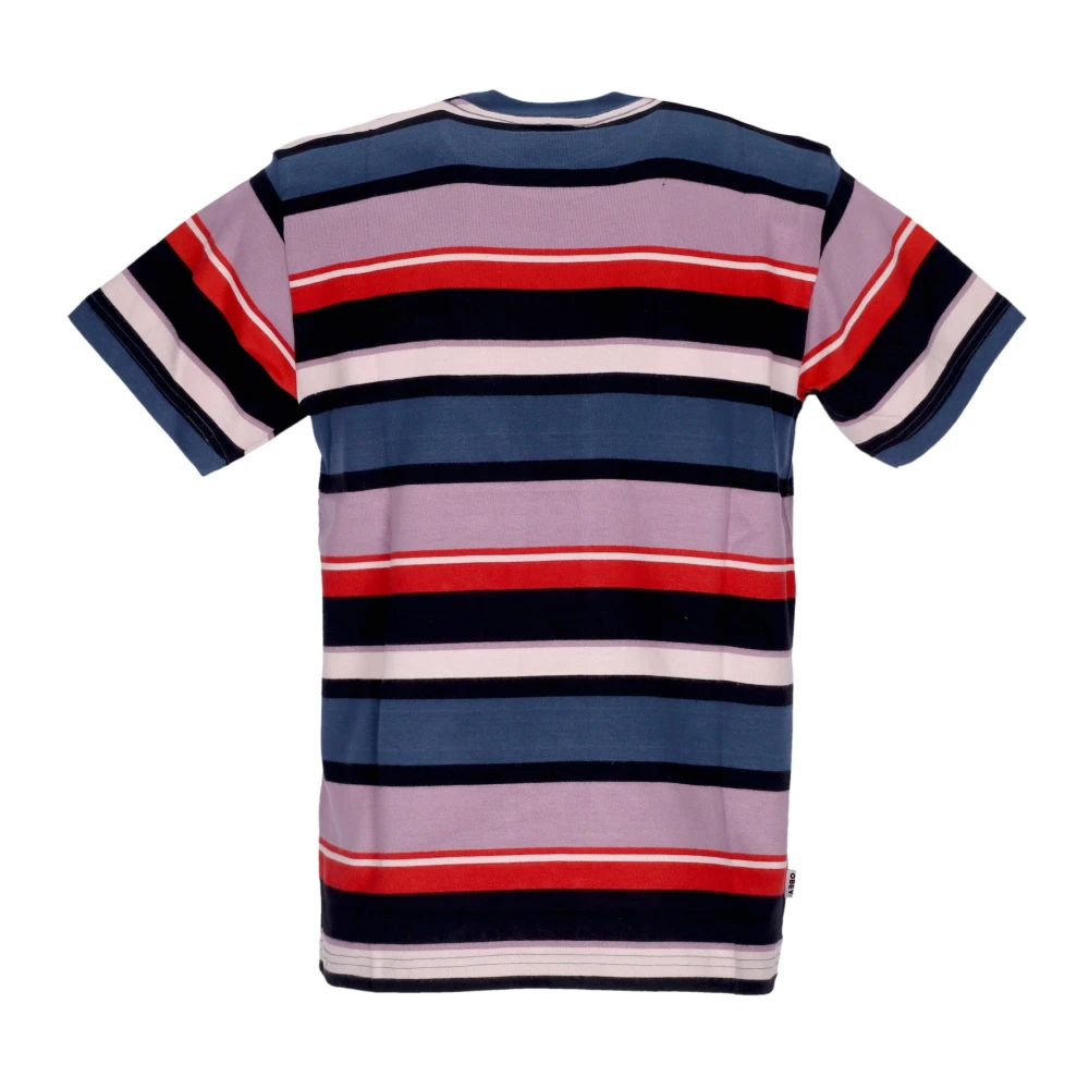 Obey Gestreept T-shirt Donker Denim Multi Multicolor Heren