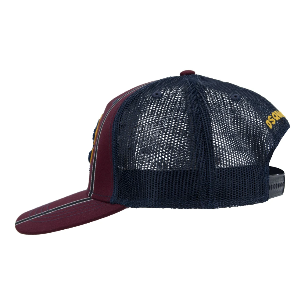 Dsquared2 Geborduurde baseballpet met gesp Red Unisex