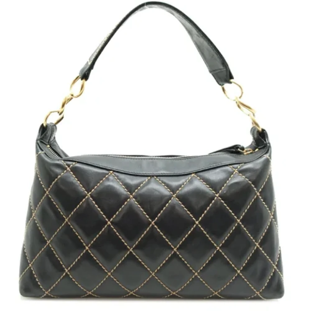 Chanel Vintage Pre-owned Leather handbags Black Dames