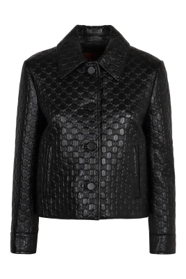 Embossed GG Läderjacka