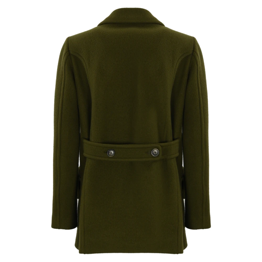 Fay Groene Wol Kasjmier Korte Jas Green Dames