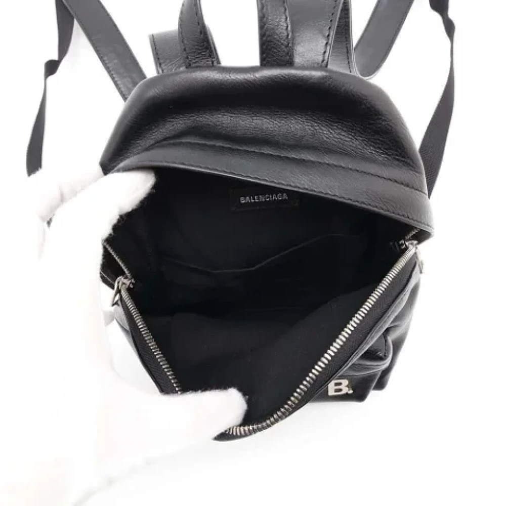 Balenciaga Vintage Pre-owned Leather backpacks Black Dames