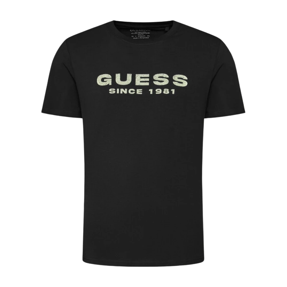 Guess T-Shirts Black Heren