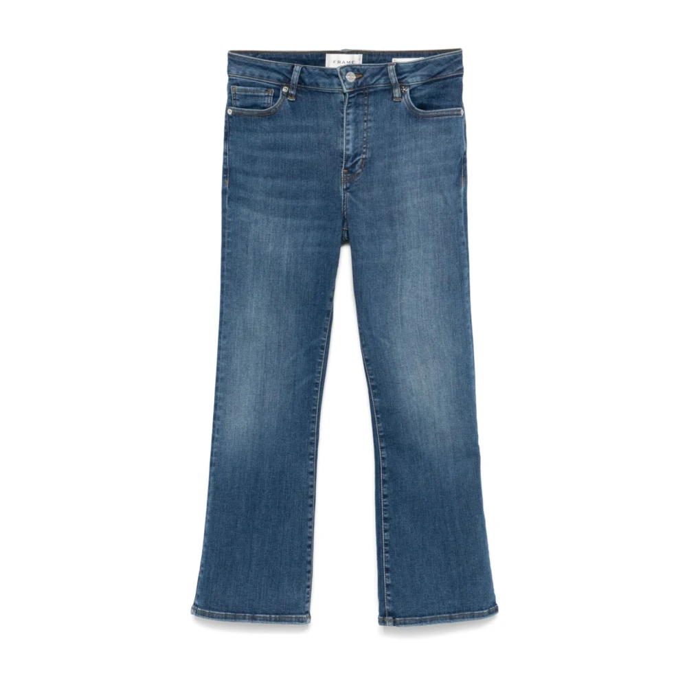 Frame Blekta Bootcut Cropped Jeans Blue, Dam