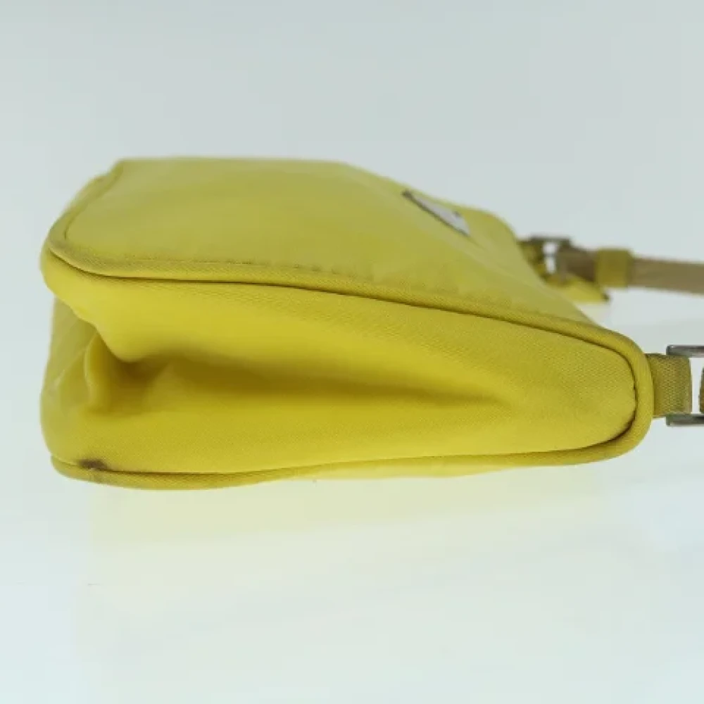 Prada Vintage Pre-owned Nylon pouches Yellow Dames