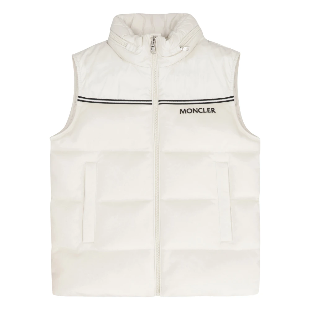 Moncler Kontrast Logo Dunjacka White, Pojke