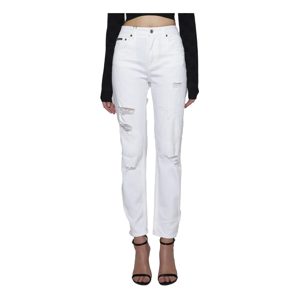 Dolce & Gabbana Klassieke 5-Pocket Jeans White Dames