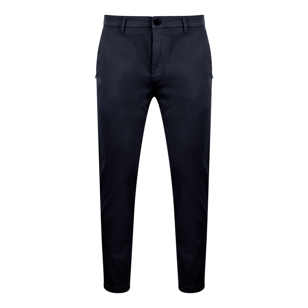 Department Five Slim Fit Chino Crop Pant Blue Heren