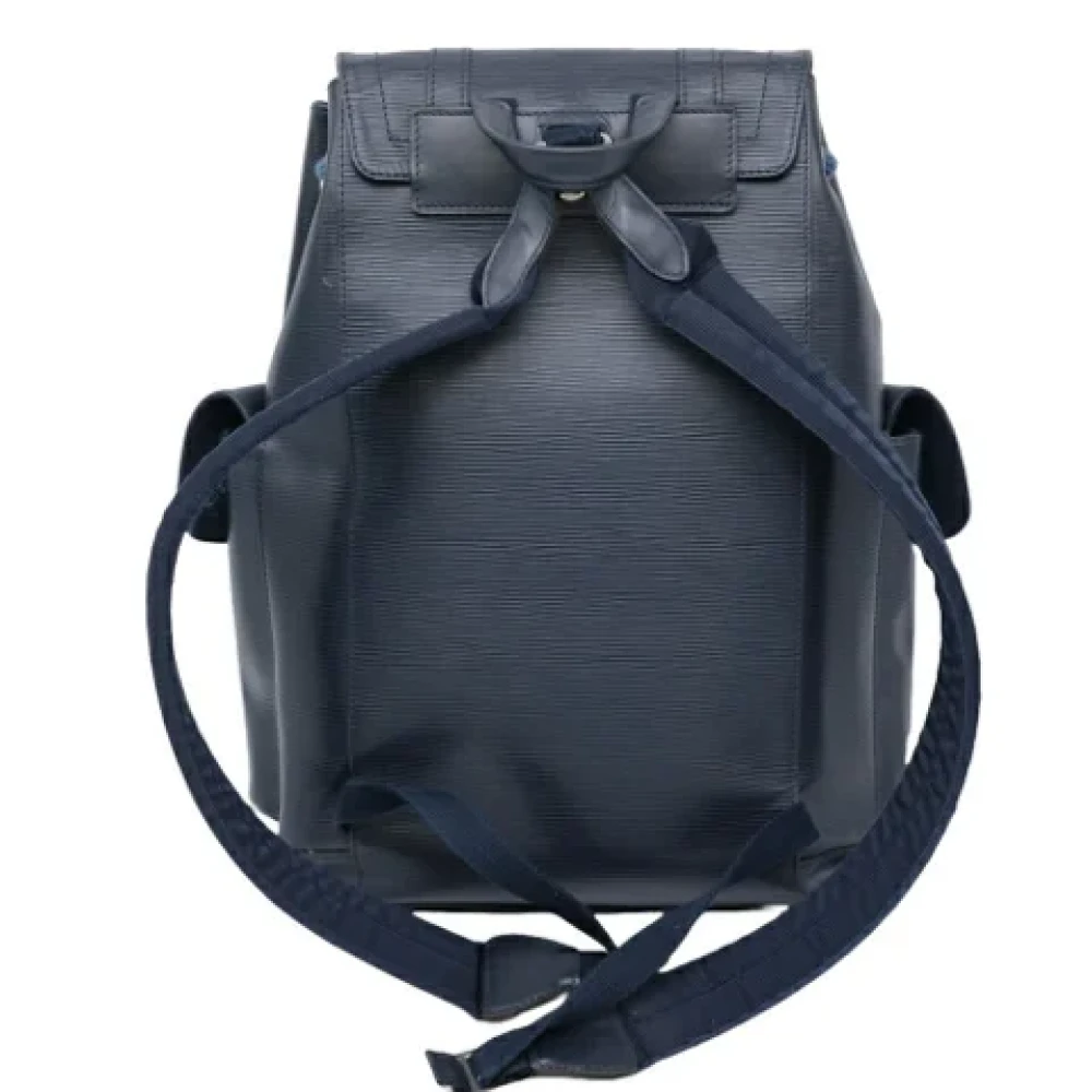 Louis Vuitton Vintage Pre-owned Leather backpacks Blue Dames