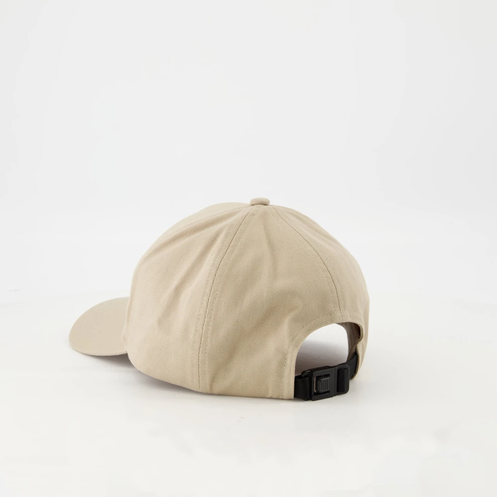 Moncler Beige pet met zwart logo Beige Heren