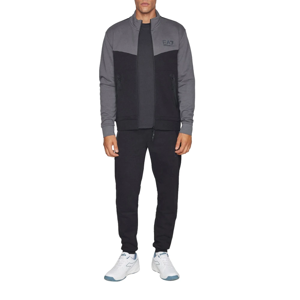 Emporio Armani EA7 Zwart Rits Logo Jurk Set Black Heren