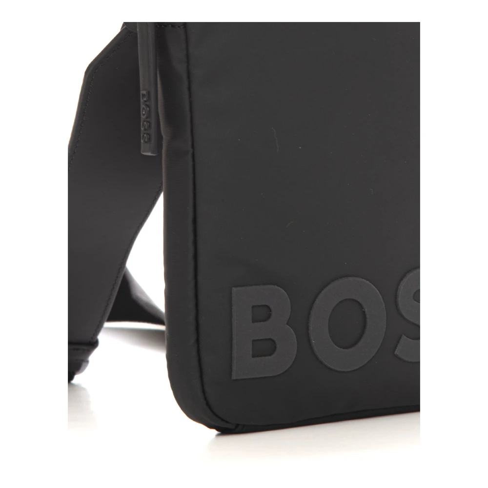 Boss Verstelbare schoudertas met ritssluiting Black Heren