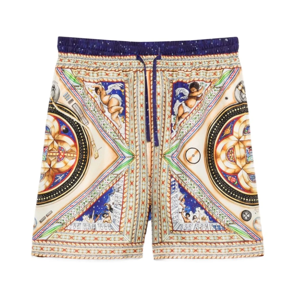 Casablanca Men's Multicolor Silk Shorts - Casual Shorts - M - Shorts