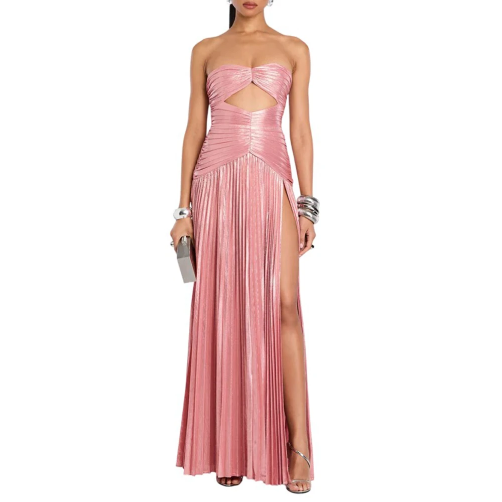 Retrofête Elegante Mallory Jurk Pink Dames