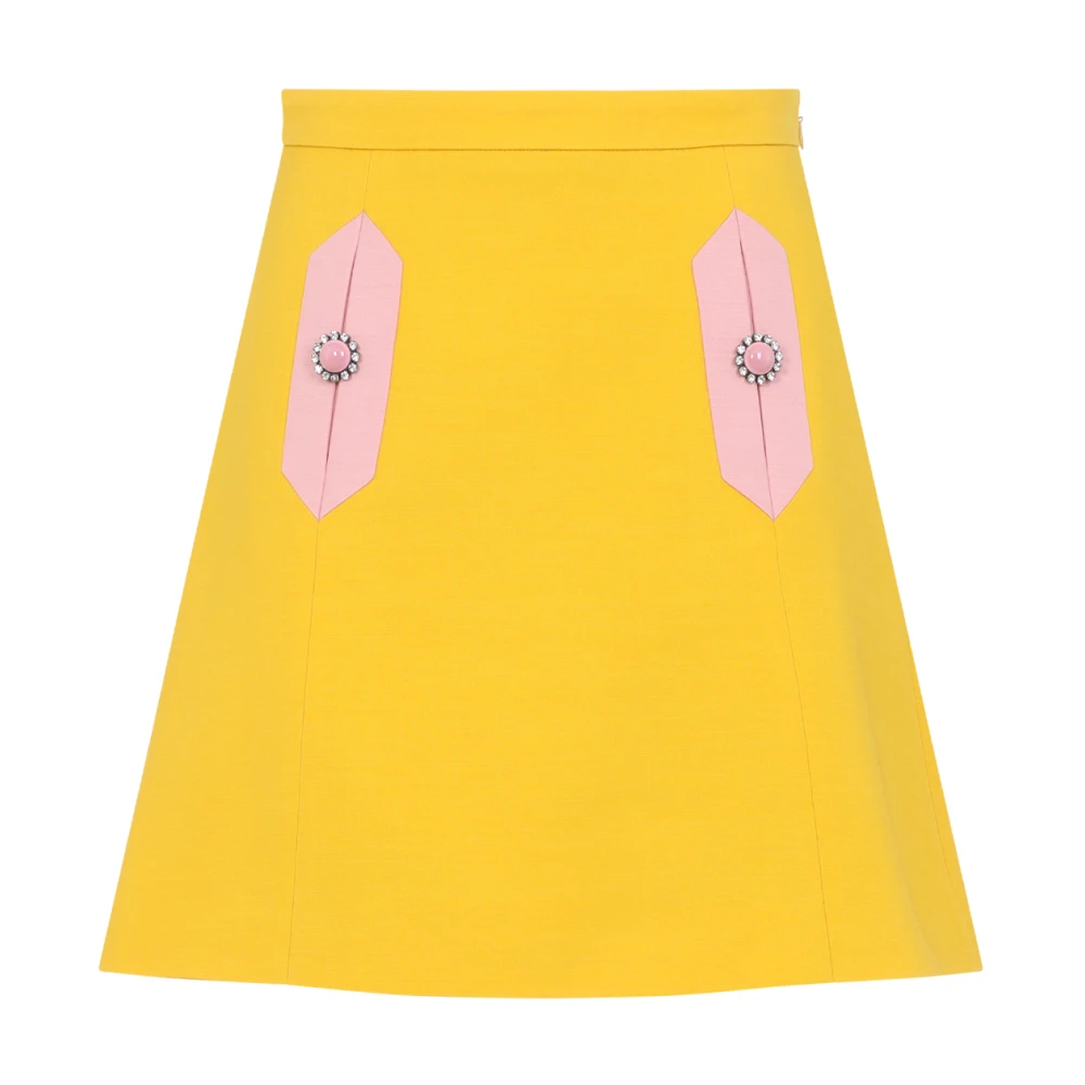 Valentino Luxe Gele & Oranje Rok Yellow Dames