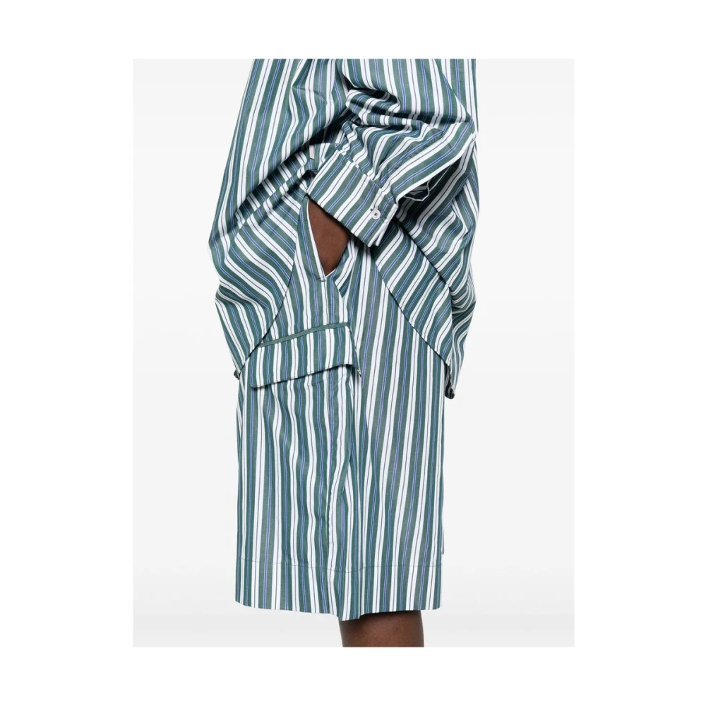 Remain Birger Christensen Donkergroene Shorts met Trekkoord Tailleband Green Dames