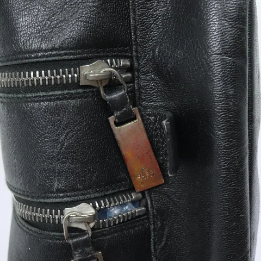 Gucci Vintage Pre-owned Leather clutches Black Dames