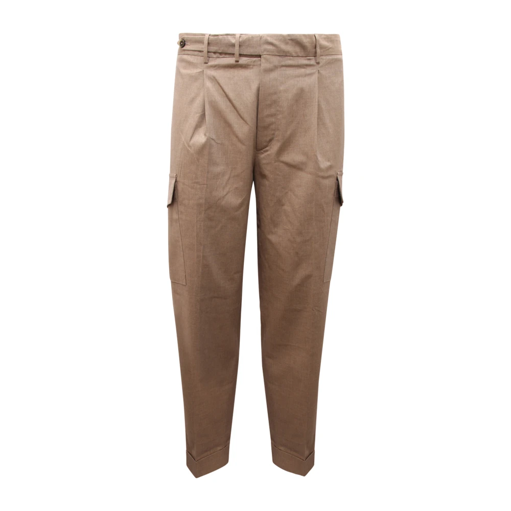 Pt01 Men's Brown Carrot Cargo Pant - Straight Trousers - 2XL - Trousers