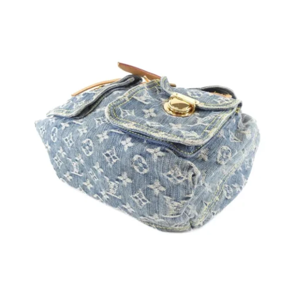 Louis Vuitton Vintage Pre-owned Denim backpacks Blue Dames