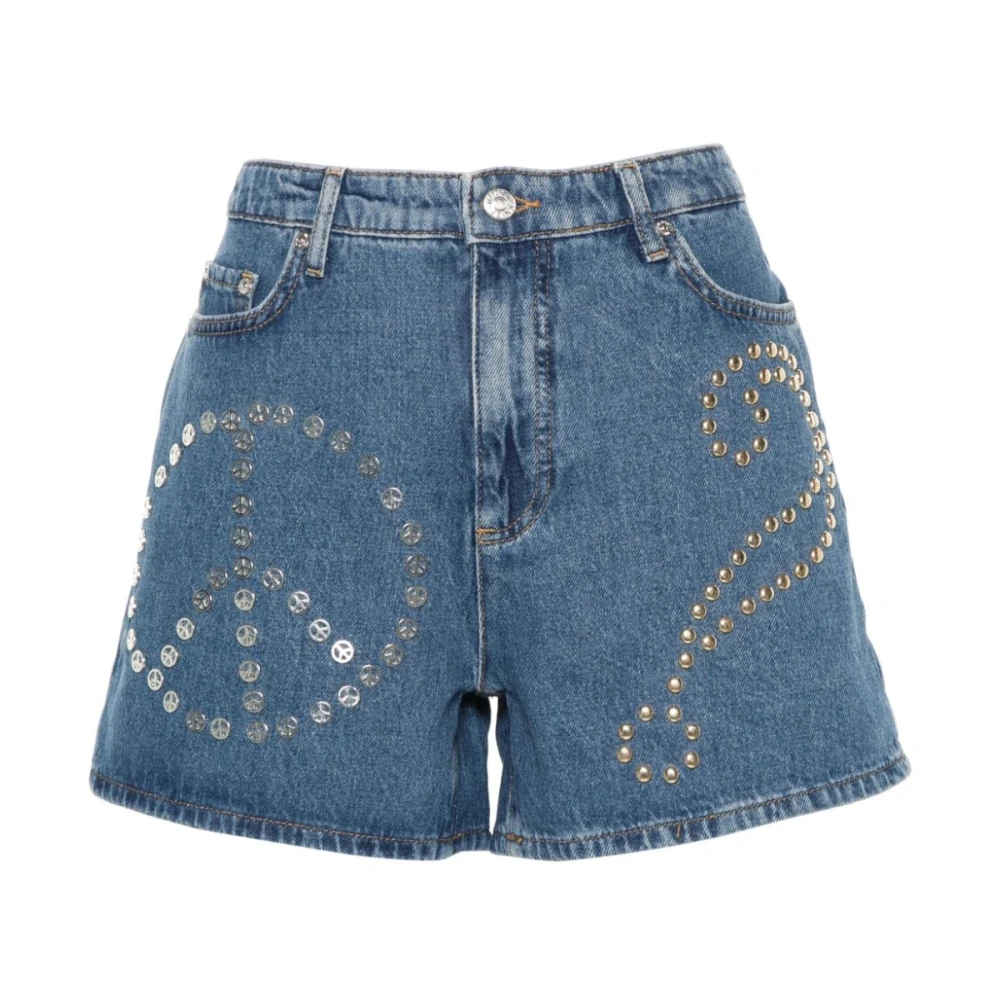 Moschino Women's Blue Denim Shorts, W26, Denim Shorts
