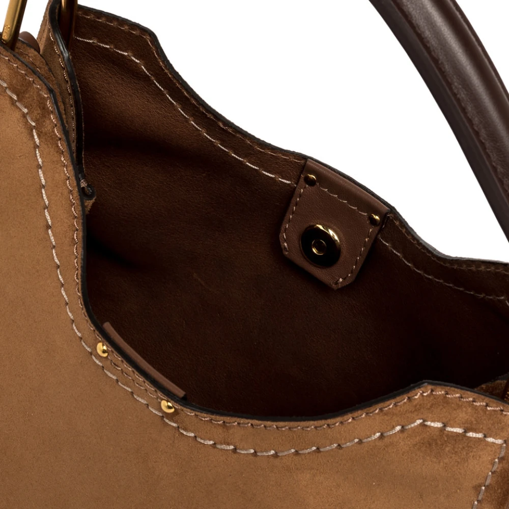 Gianni Chiarini Leren Crossbody Tas Brown Dames
