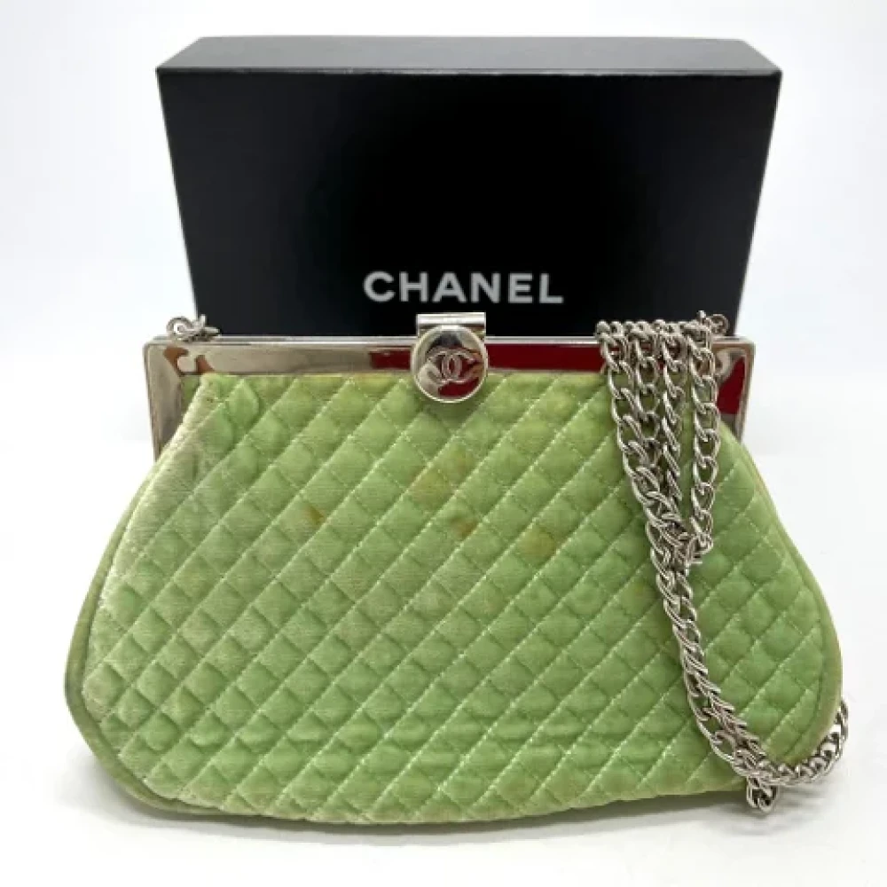 Chanel Vintage Pre-owned Velvet chanel-bags Green Dames