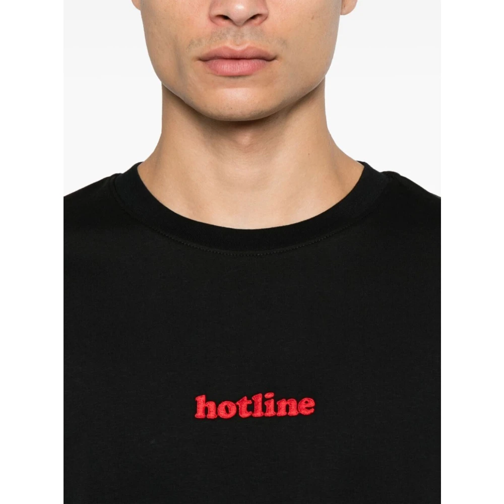 Gcds Geborduurde Oversize Hotline Sweater Black Heren