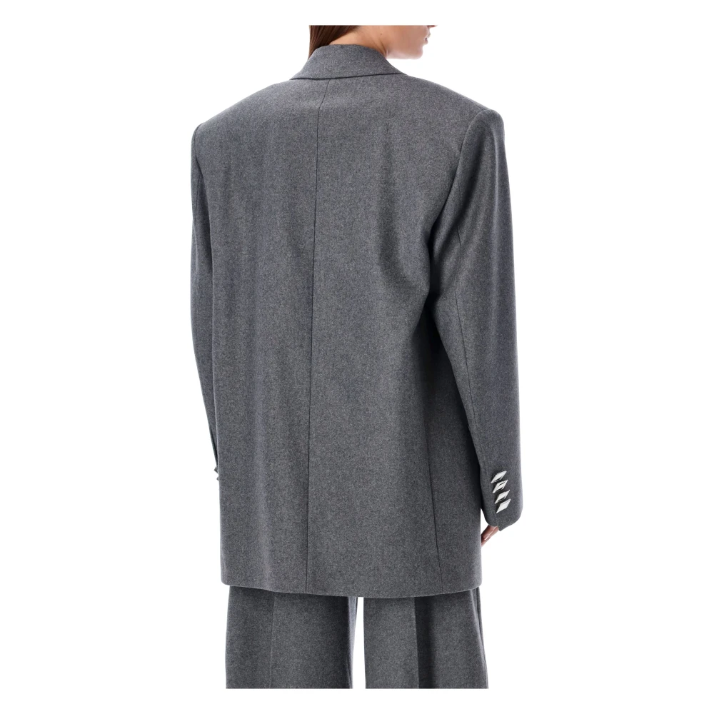 The Attico Grijze Oversized Blazer Jas Gray Dames