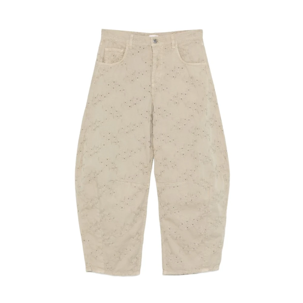 Liu Jo Vrouw Beige Wijde Broek