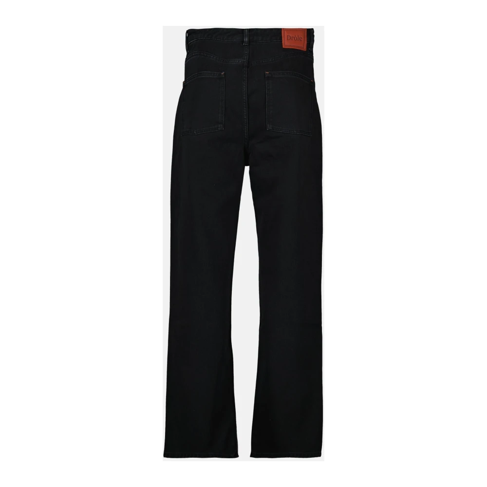 Drole de Monsieur Zwarte Denim Straight Fit Jeans Black Heren