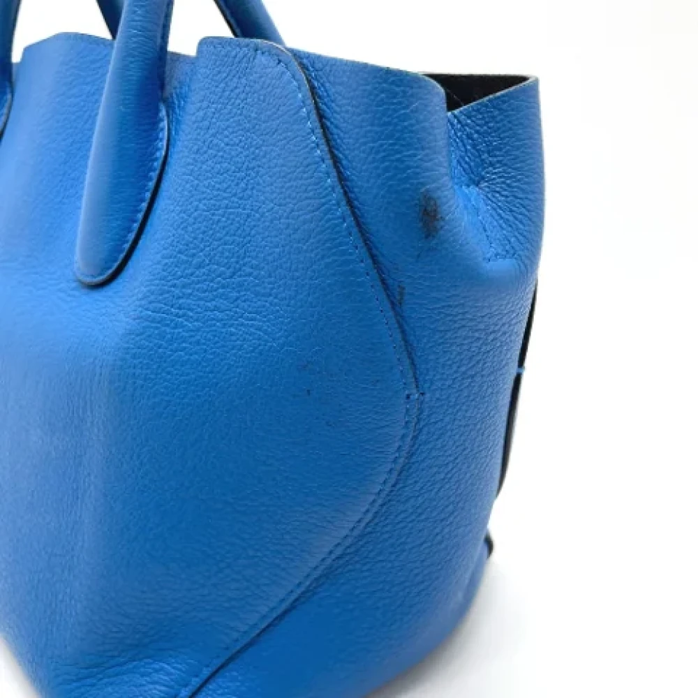 Dior Vintage Pre-owned Leather dior-bags Blue Dames