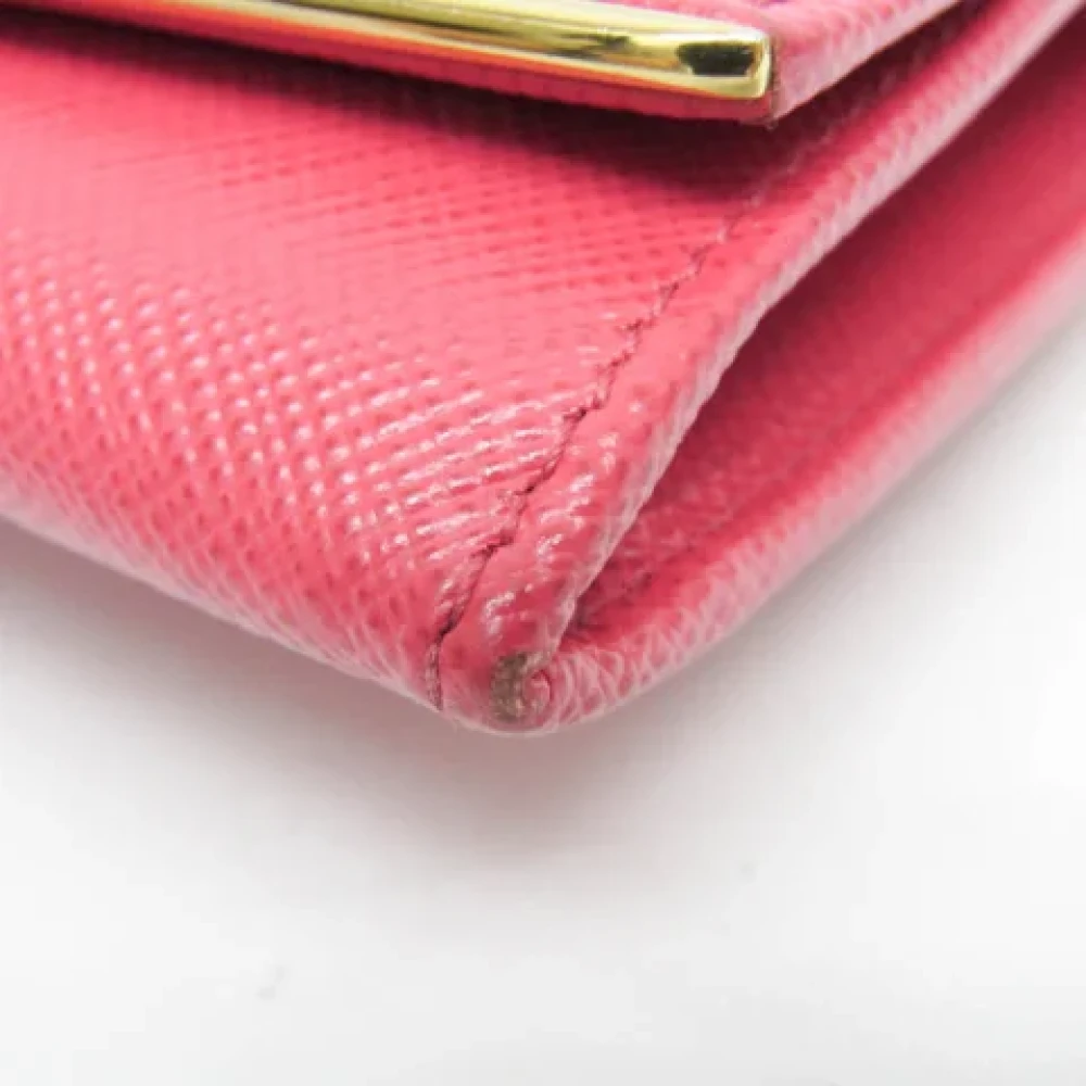 Prada Vintage Pre-owned Leather wallets Pink Dames