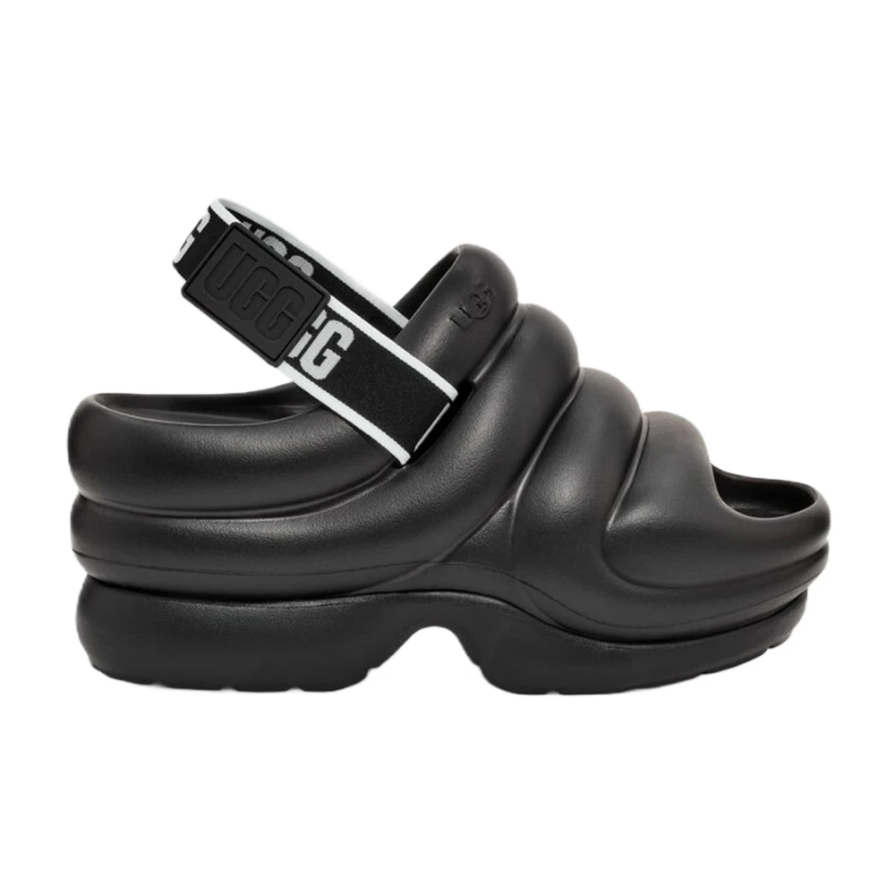 UGG Höj sommarstilen med platta sandaler Black, Dam