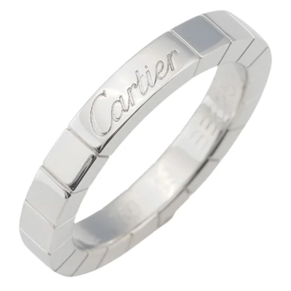 Pre owned S lv hvit gull Cartier Ring Cartier Vintage Mann