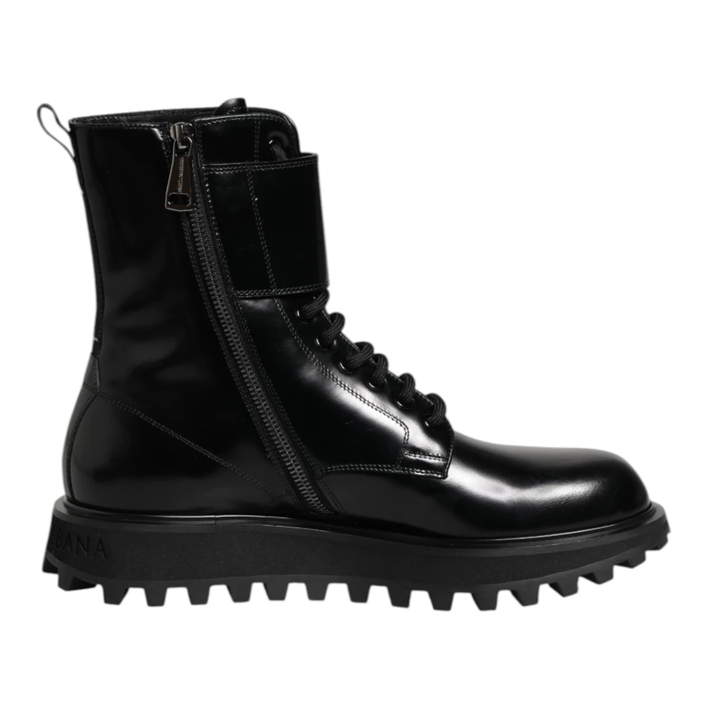 Dolce & Gabbana Men's Black Mid Calf Boots
