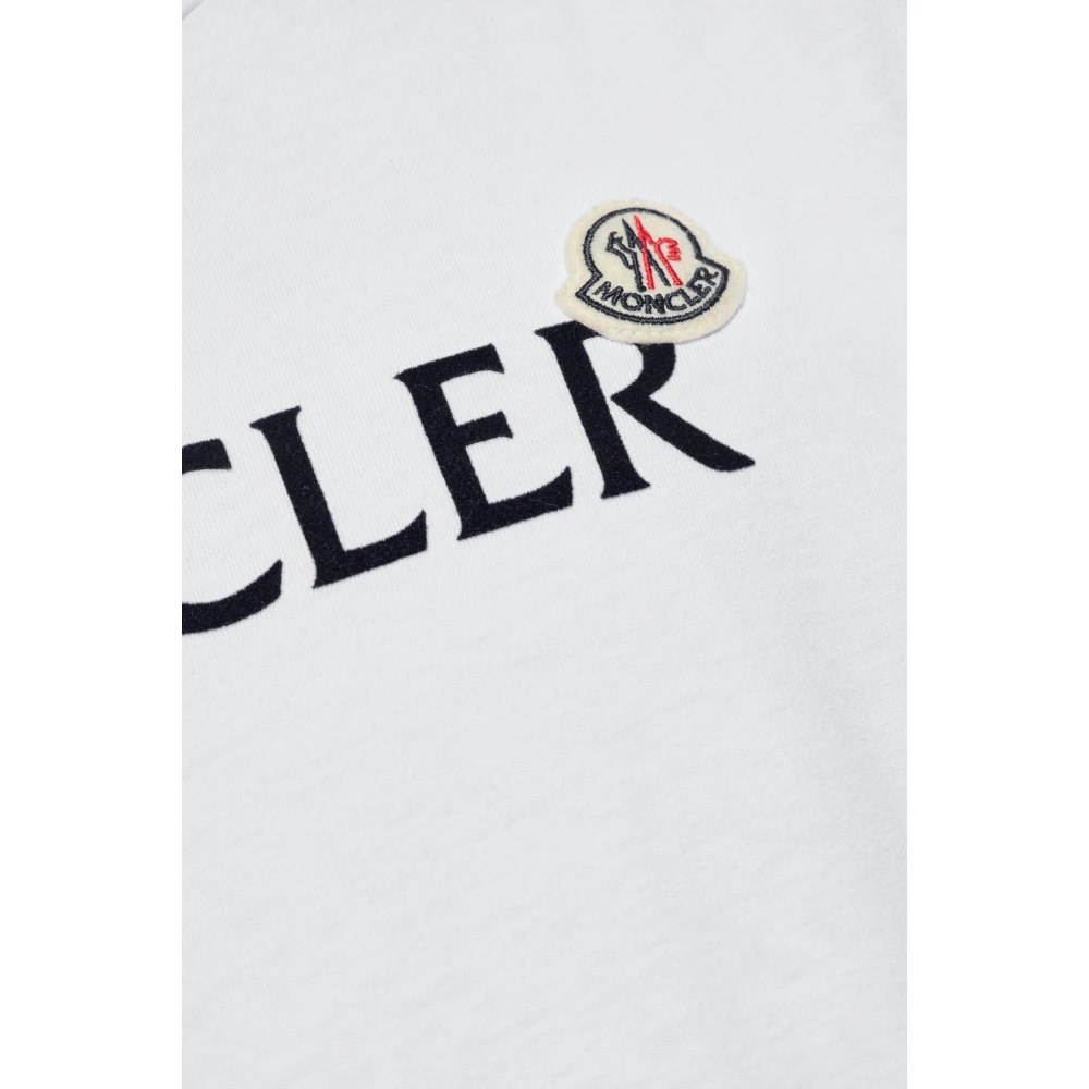 Moncler T-shirt met logo White Heren