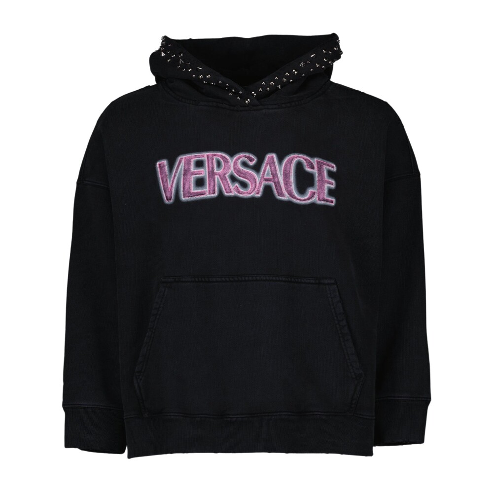 パーカー・フーディ VERSACE FW24 Black cotton sweatshirt (10162811A11444 1B000) Versace Hoodies • Shop Hoodies from Versace online at Miinto