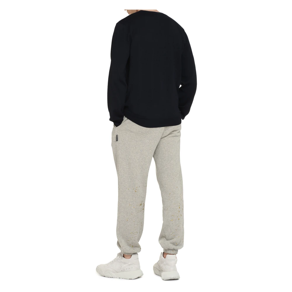 A.p.c. Multicolor Logo Wollen Trui Blue Heren