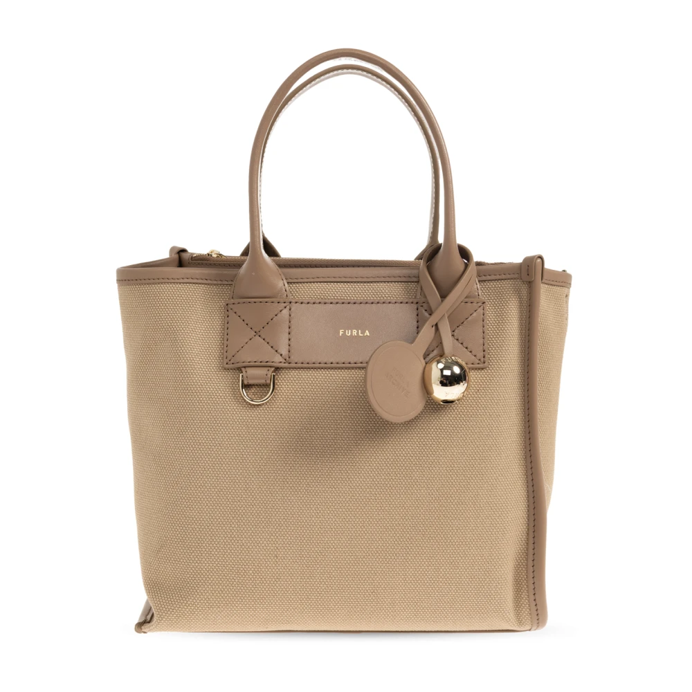 Furla Vrouw Beige Tassen Dames, One Size, Leer, Divide Small Bag