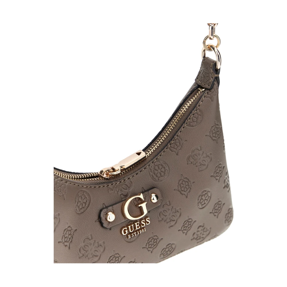 Guess Elegante Grijze Handtas met Gouden Details Beige Dames