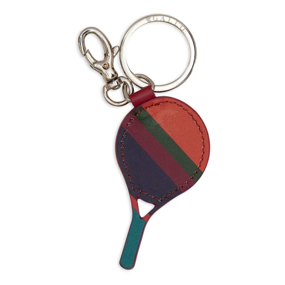 Gallo Unisex blauwe racket sleutelhanger met veelkleurige strepen Multicolor Unisex