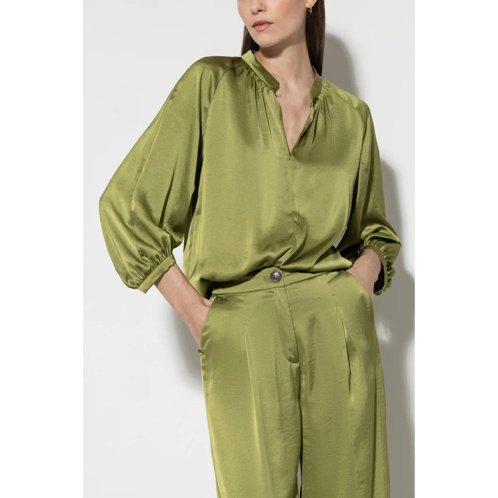 LUISA CERANO Stijlvolle Blouses Collectie Green Dames