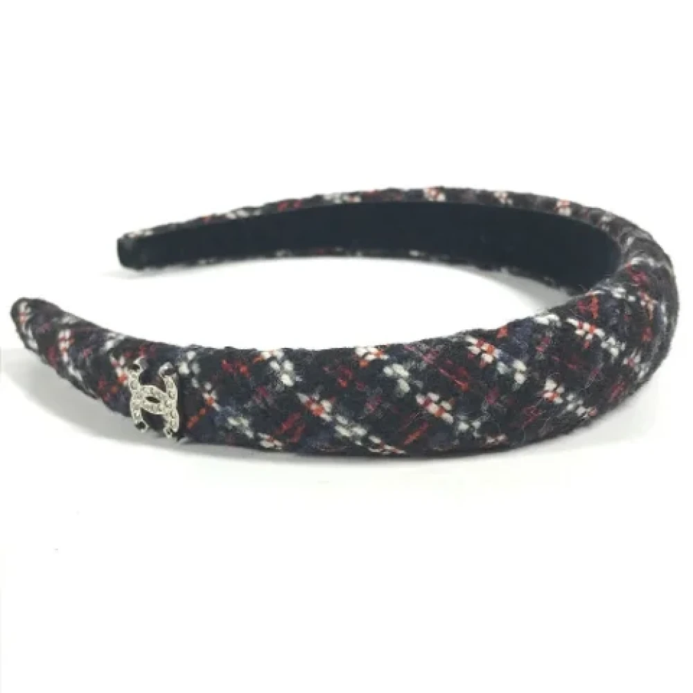 Chanel Vintage Pre-owned Fabric hair-accessories Black Dames