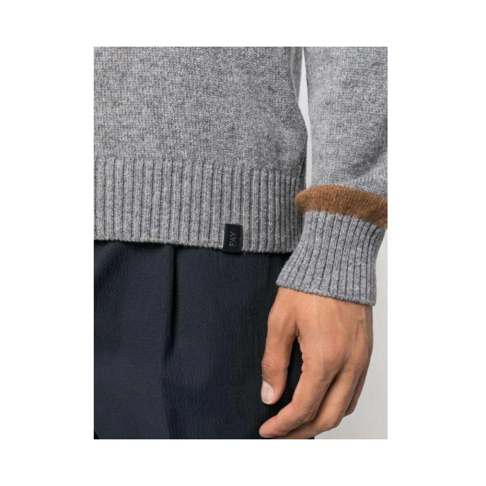 Fay Gestreepte Crewneck Trui Multicolor Heren