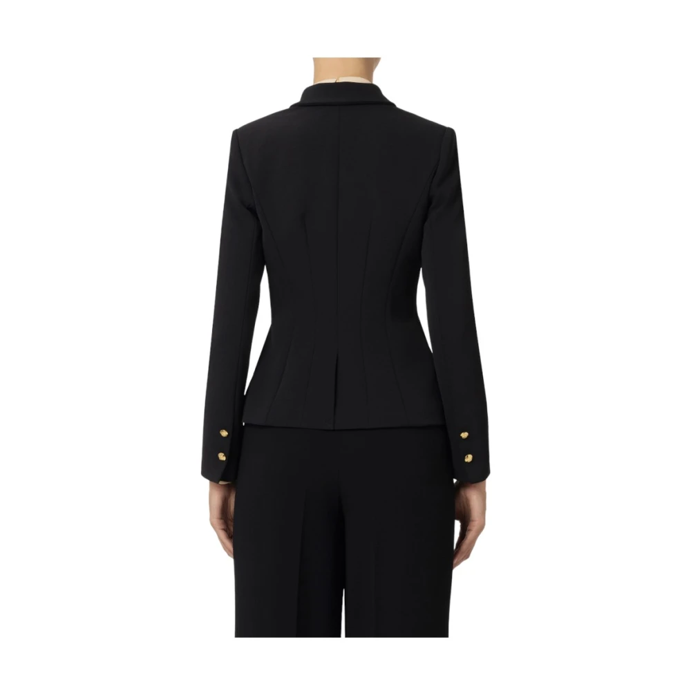 Elisabetta Franchi Stijlvolle Jas voor Vrouwen Black Dames