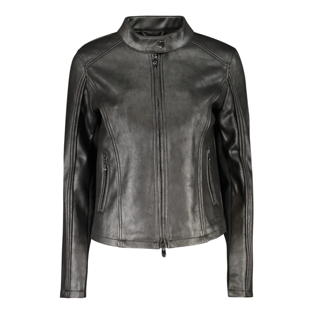 Desigual Vrouw Zwart Jassen Dames, S, Leer, Chaq Jacket
