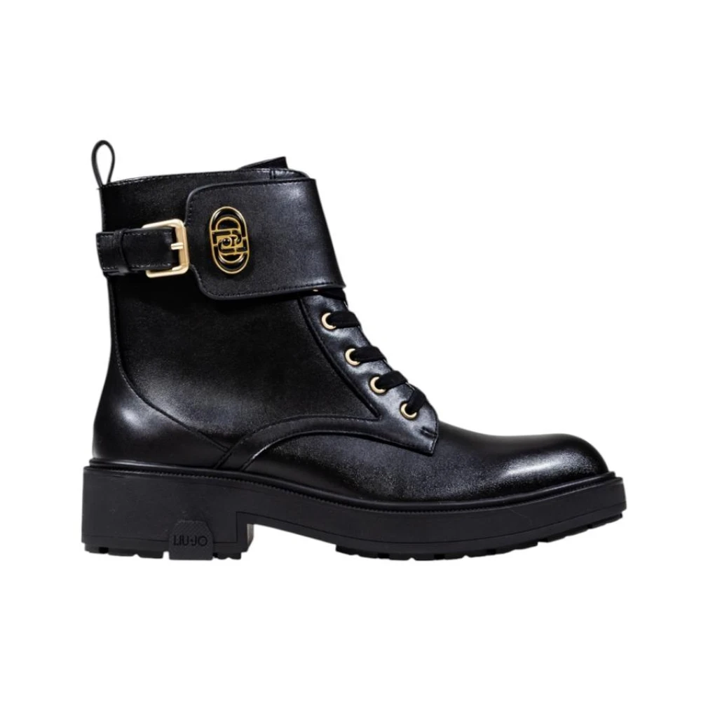 Liu Jo , Lace-Up Boots, Female, Black, 4 Uk, Ankle Boots With Zip And Round Toe