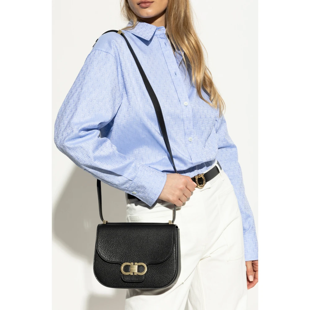 Salvatore Ferragamo Schoudertas Black Dames