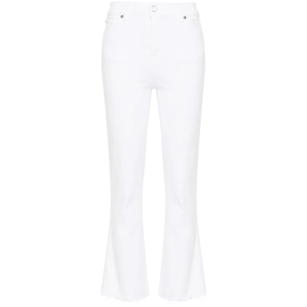 7 For All Mankind Slim Kick Bootcut High Rise Jeans White, Dam