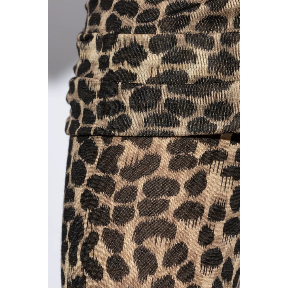 Blumarine Broek met dierenmotief Brown Dames
